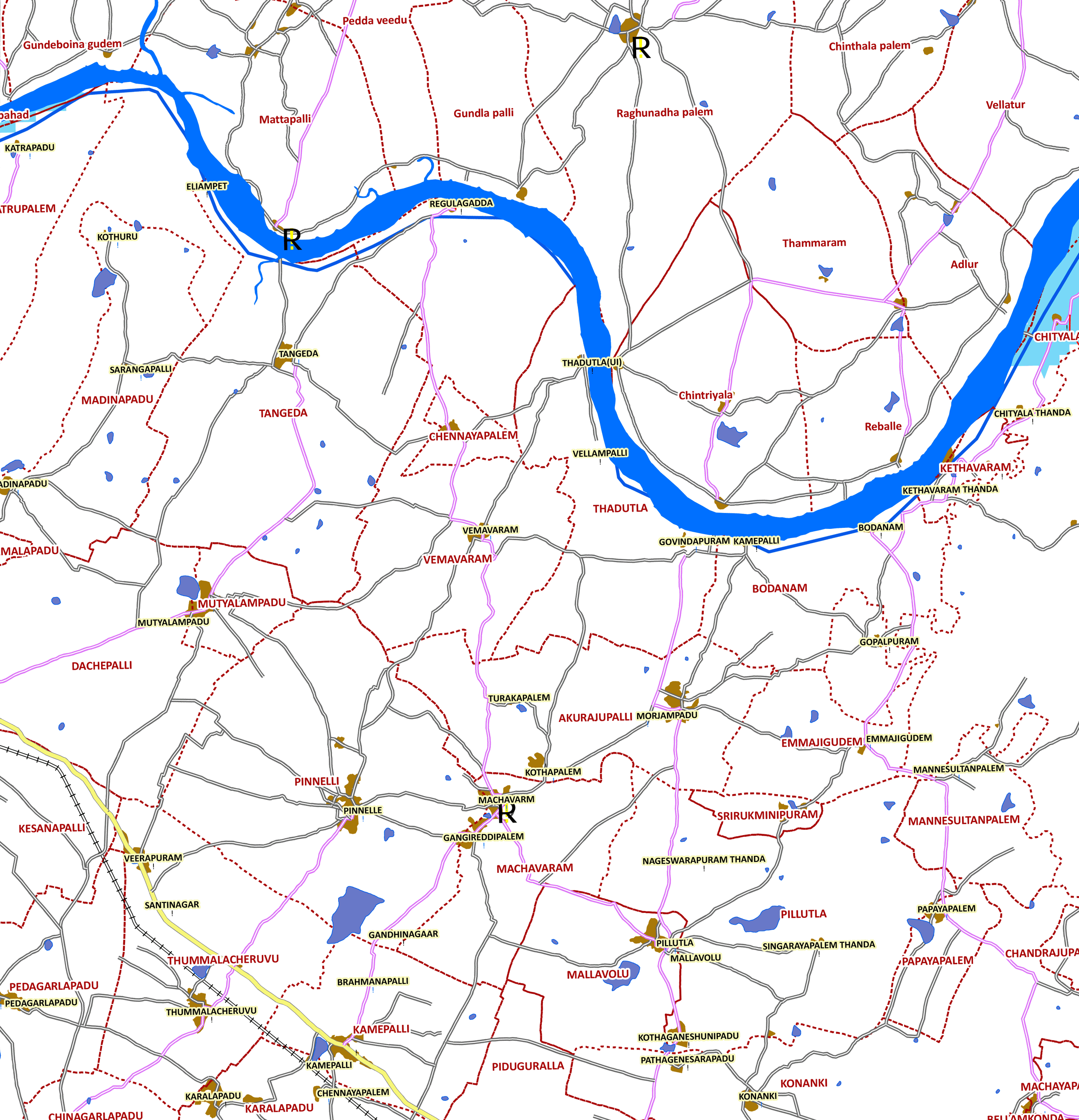 krishna river map